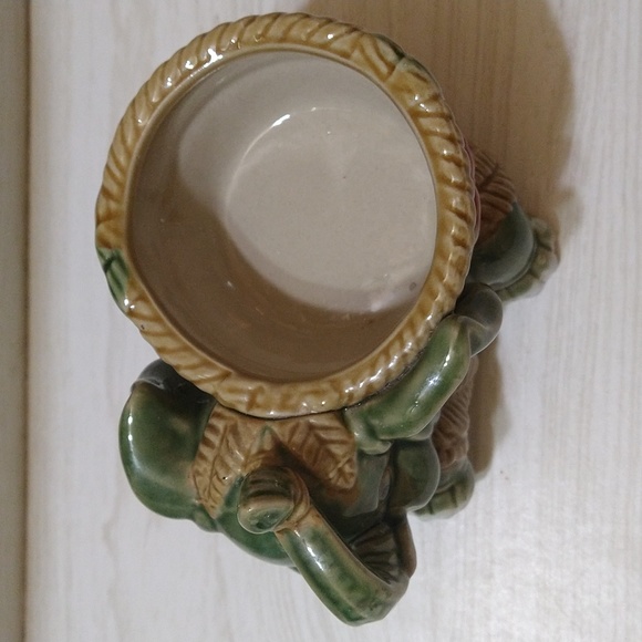 Vintage 1940's/50's Midcentury Majolica Elephant Planter - Picture 5 of 6